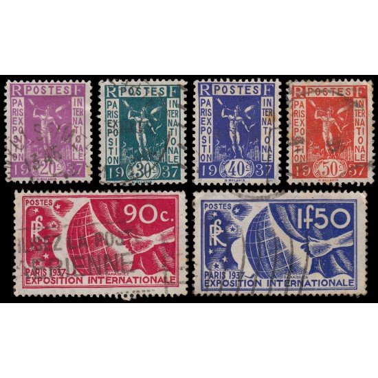 France Francia 322/27 1936 Exposición Internacional de Paris (1937) Usados France Francia 322/27 1936 Exposición Internacional de Paris (1937) Usados