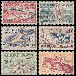 France Francia 960/65 1953 Juegos Olímpicos de Helsinki (1952) Usados France Francia 960/65 1953 Juegos Olímpicos de Helsinki (1952) Usados
