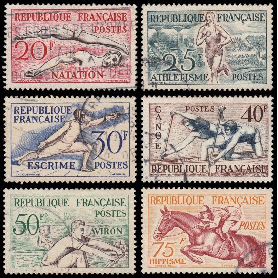 France Francia 960/65 1953 Juegos Olímpicos de Helsinki (1952) Usados France Francia 960/65 1953 Juegos Olímpicos de Helsinki (1952) Usados