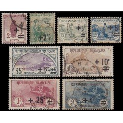 France Francia 162/69 1922 Orphelins En beneficio de huérfanos de guerra Usados France Francia 162/69 1922 Orphelins En beneficio de huérfanos de guerra Usados