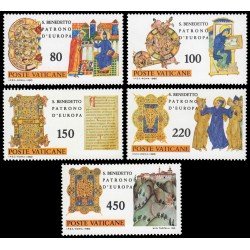 REL/S Vaticano 689/93 1980 15 Centenario de St. Benedicto de Nursie Fundador de los Benedictinos MNH REL/S Vaticano 689/93 1980 15 Centenario de St. Benedicto de Nursie Fundador de los Benedictinos MNH