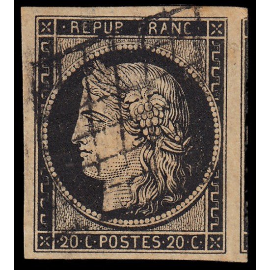 France Francia  3 1849 Ceres Usado