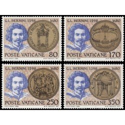 Vaticano 694/97 1980 300 aniv. de la muerte de G. L. Bernini Obras sobre medallas Retrato MNH Vaticano 694/97 1980 300 aniv. de la muerte de G. L. Bernini Obras sobre medallas Retrato MNH