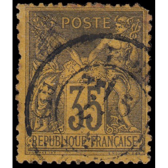 France Francia 93 1878 Paz y Comercio (Tipo Sabio) Usado France Francia 93 1878 Paz y Comercio (Tipo Sabio) Usado