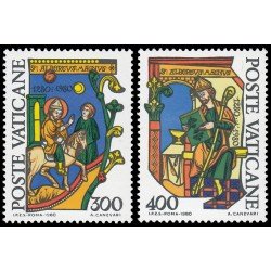 Vaticano 698/99 1980 7 Centenario de la muerte de St. Alberto el Grande MNH Vaticano 698/99 1980 7 Centenario de la muerte de St. Alberto el Grande MNH