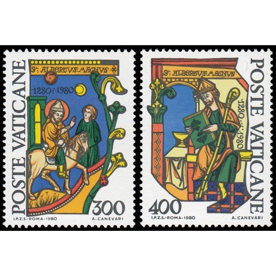Vaticano  698/99  1980 7 Centenario de la muerte de St. Alberto el Grande MNH