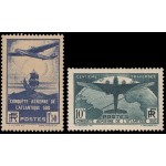 France Francia 320/21 1936 100ª  travesía aérea del Atlántico-sur-Aviones postales MNH
