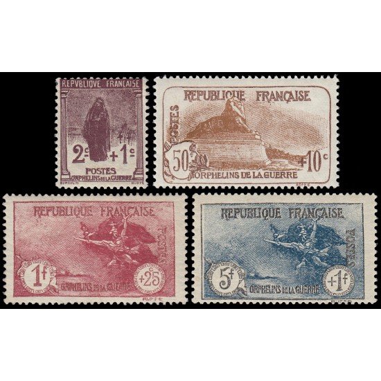 France Francia 229/32 1926-1927 Huérfanos de guerra MNH
