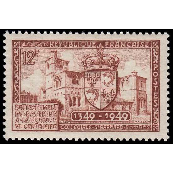 France Francia 839 1949 6º Centenario de la afiliación de Dauphiné MNH France Francia 839 1949 6º Centenario de la afiliación de Dauphiné MNH