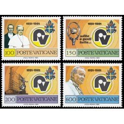 REL/S Vaticano 702/05 1980  50 aniv. de la fundación de radio Vaticano Sede MNH