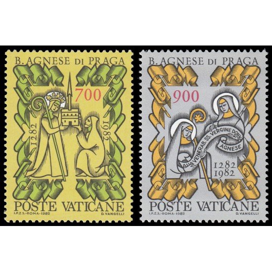 Vaticano 726/27 7 Centenario de la muerte de Sta. Inés de Praga MNH