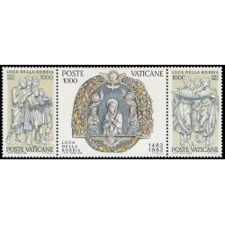 REL/S Vaticano 728/30 1982  5 Centenario de la muerte del escultor Luca Della Robbia Esculturas MNH