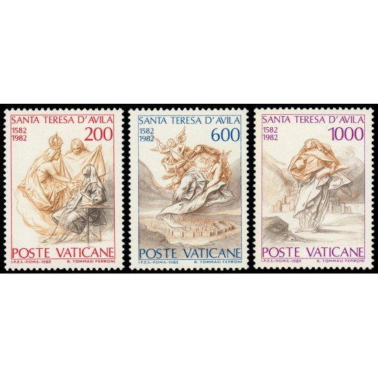 Vaticano 731/33 1982 4 Centenario de la muerte de Sta. Teresa de Ávila MNH