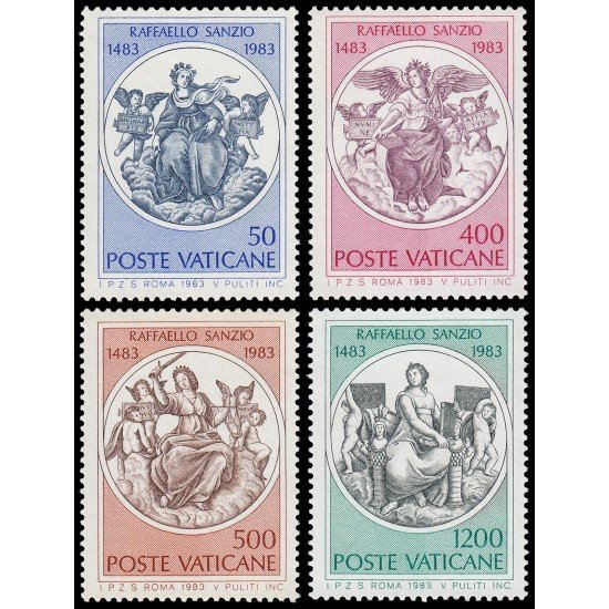 Vaticano 743/46 1983 500 aniv. de Rafael MNH