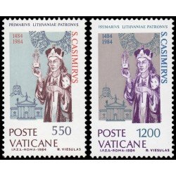 Vaticano 749/50 1984 5 Centenario de la muerte de St. Casimiro de Lituania MNH
