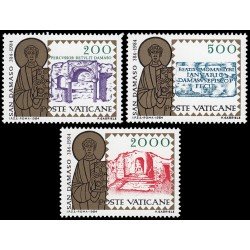 Vaticano 767/69 1984 16 Centenario de la muerte de St. Dámaso MNH