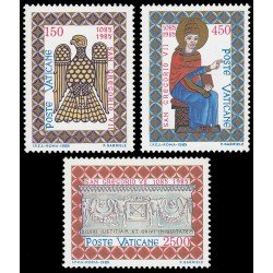 REL/S Vaticano 776/78 1985  99 Centenario de la muerte de St. Gregorio VII MNH