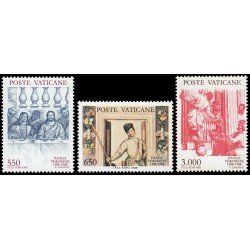 Vaticano 840/42 1988 400 aniv. de la muerte de Veronese MNH Vaticano 840/42 1988 400 aniv. de la muerte de Veronese MNH