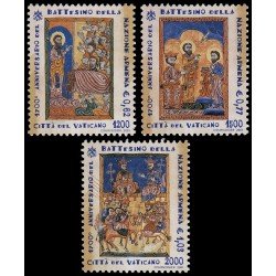 Vaticano 1224/26 2001 1700 aniv. del Bautismo de la Nación Armenia MNH Vaticano 1224/26 2001 1700 aniv. del Bautismo de la Nación Armenia MNH