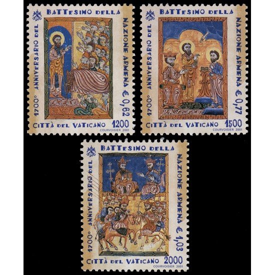 Vaticano 1224/26 2001 1700 aniv. del Bautismo de la Nación Armenia MNH Vaticano 1224/26 2001 1700 aniv. del Bautismo de la Nación Armenia MNH