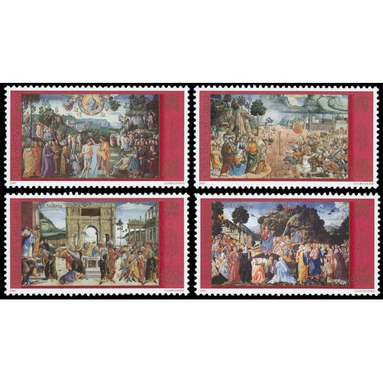 Vaticano 1220/23 2001 La Capilla Sixtina restaurada (II) MNH Vaticano 1220/23 2001 La Capilla Sixtina restaurada (II) MNH