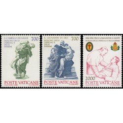Vaticano 797/99 1986 Centenario de la proclamacion de ST. Juan de Dios y Camille de Lellis como patrones de hospitales y enfermos MNH Vaticano 797/99 1986 Centenario de la proclamacion de ST. Juan de Dios y Camille de Lellis como patrones de hospitales y enfermos MNH