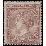 Fernando Poo 1 1868 Isabel II MH