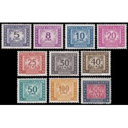 Italia Tasas 79/87 1955-56 Números MNH Italia Tasas 79/87 1955-56 Números MNH