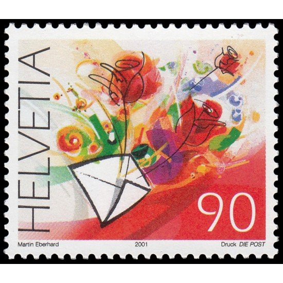Suiza Switzerland 1675 2001 Sellos con mensajes MNH Suiza Switzerland 1675 2001 Sellos con mensajes MNH