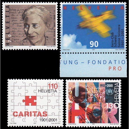 Suiza Switzerland 1671/74 2001 Aniversarios MNH