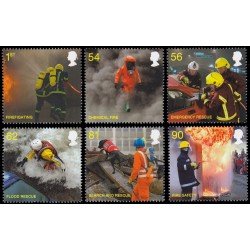 Gran Bretaña 3176/81 2009 Bomberos británicos MNH Gran Bretaña 3176/81 2009 Bomberos británicos MNH
