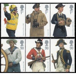 Gran Bretaña 3183/88 2009 Armada Británica Uniformes de ayer y hoy MNH Gran Bretaña 3183/88 2009 Armada Británica Uniformes de ayer y hoy MNH