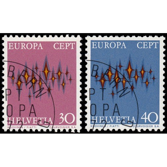 Suiza Switzerland 899/00 1972 Europa Matasellos a favor MNH Suiza Switzerland 899/00 1972 Europa Matasellos a favor MNH