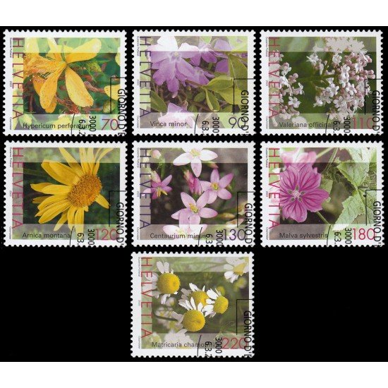 Suiza Switzerland 1745/51 2003 Plantas medicinales Matasellos a favor MNH