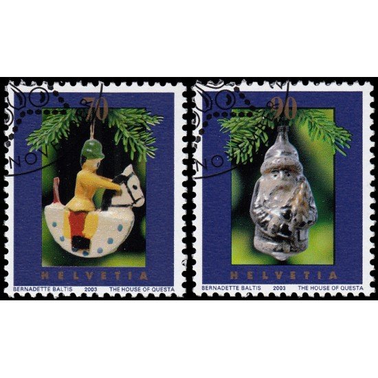 Suiza Switzerland 1782/83 2003 Navidad Adornos Matasellos a favor MNH Suiza Switzerland 1782/83 2003 Navidad Adornos Matasellos a favor MNH