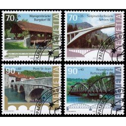 Suiza Switzerland 1757/60 2003 Por la patria Puentes y pasarelas Matasellos a favor MNH Suiza Switzerland 1757/60 2003 Por la patria Puentes y pasarelas Matasellos a favor MNH