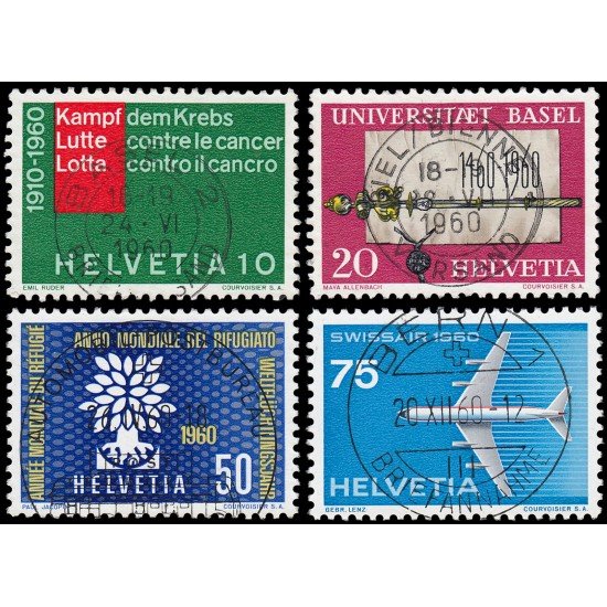 Suiza Switzerland 639/42 1960 Sellos de propaganda Usados