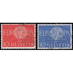 Suiza Switzerland 666/67 1960 Europa Usados Suiza Switzerland 666/67 1960 Europa Usados