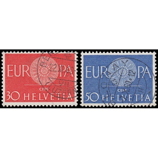 Suiza Switzerland 666/67 1960 Europa Usados