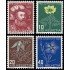 Suiza Switzerland 493/96 1949 Pro juventud Nicolás Wengi Flores flowers MNH