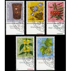 Suiza Switzerland 994/98 1975 Pro juventud Plantas ornamentales del bosque, día del sello Matasellos a favor MNH Suiza Switzerland 994/98 1975 Pro juventud Plantas ornamentales del bosque, día del sello Matasellos a favor MNH