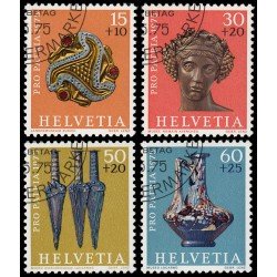Suiza Switzerland 983/86 1975 Pro patria Tesoros arqueológicos Matasellos a favor MNH Suiza Switzerland 983/86 1975 Pro patria Tesoros arqueológicos Matasellos a favor MNH