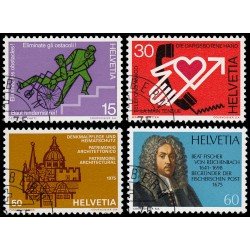 Suiza Switzerland 987/90 1975 Sellos de propaganda Matasellos a favor MNH Suiza Switzerland 987/90 1975 Sellos de propaganda Matasellos a favor MNH