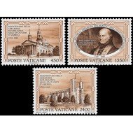 Vaticano - 864/66  - 1989 Bicentenario de la jerarquía eclesiástica en EEUU Lujo