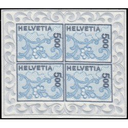 Suiza Switzerland1654a Hoja de 4 sellos 2000 Bordado de Saint-Gall Autoadhesivos Suiza Switzerland1654a Hoja de 4 sellos 2000 Bordado de Saint-Gall Autoadhesivos