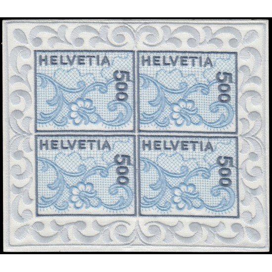 Suiza Switzerland1654a Hoja de 4 sellos 2000 Bordado de Saint-Gall Autoadhesivos Suiza Switzerland1654a Hoja de 4 sellos 2000 Bordado de Saint-Gall Autoadhesivos