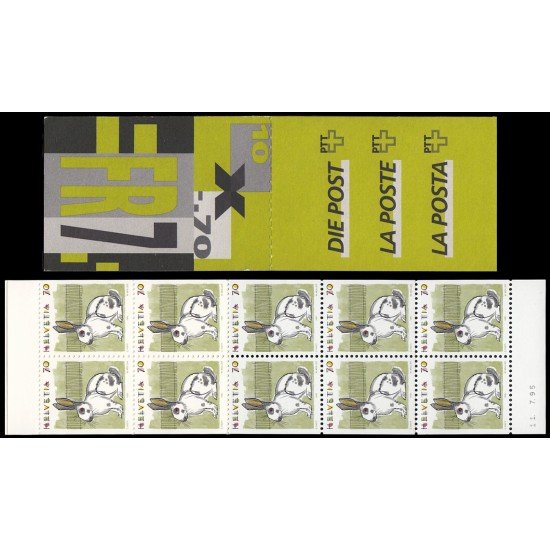 Suiza Switzerland Carnet C-1364a 1991 Animales II Conejo MNH Suiza Switzerland Carnet C-1364a 1991 Animales II Conejo MNH