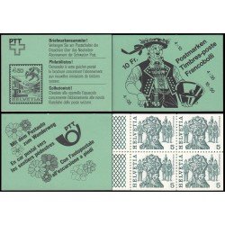 Suiza Switzerland Carnet C-1033a II 1977 Serie Costumbres populares MNH Suiza Switzerland Carnet C-1033a II 1977 Serie Costumbres populares MNH
