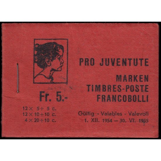 Suiza Switzerland Carnet C-567 1955 Pro juventud Charles Pictet-deRochemont MNH Suiza Switzerland Carnet C-567 1955 Pro juventud Charles Pictet-deRochemont MNH