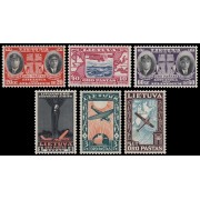 Lituania A 84/89 1934 Conmemoración de la muerte de los aviadores Darius y Girénas MNH